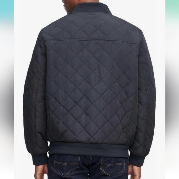 Calvin Klein Men's Dark Gray Quilted Bomber Jacket - Picture 2 of 5